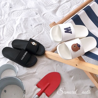[AUTHENTIC 100%] DÉP WHOAU SLIDE HAI MÀU ĐEN TRẮNG NAM NỮ CHÍNH HÃNG