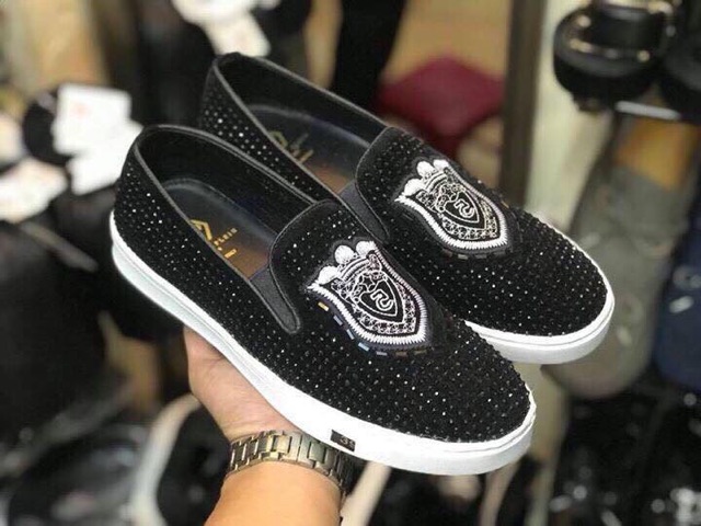Giày slip on đính đá nam