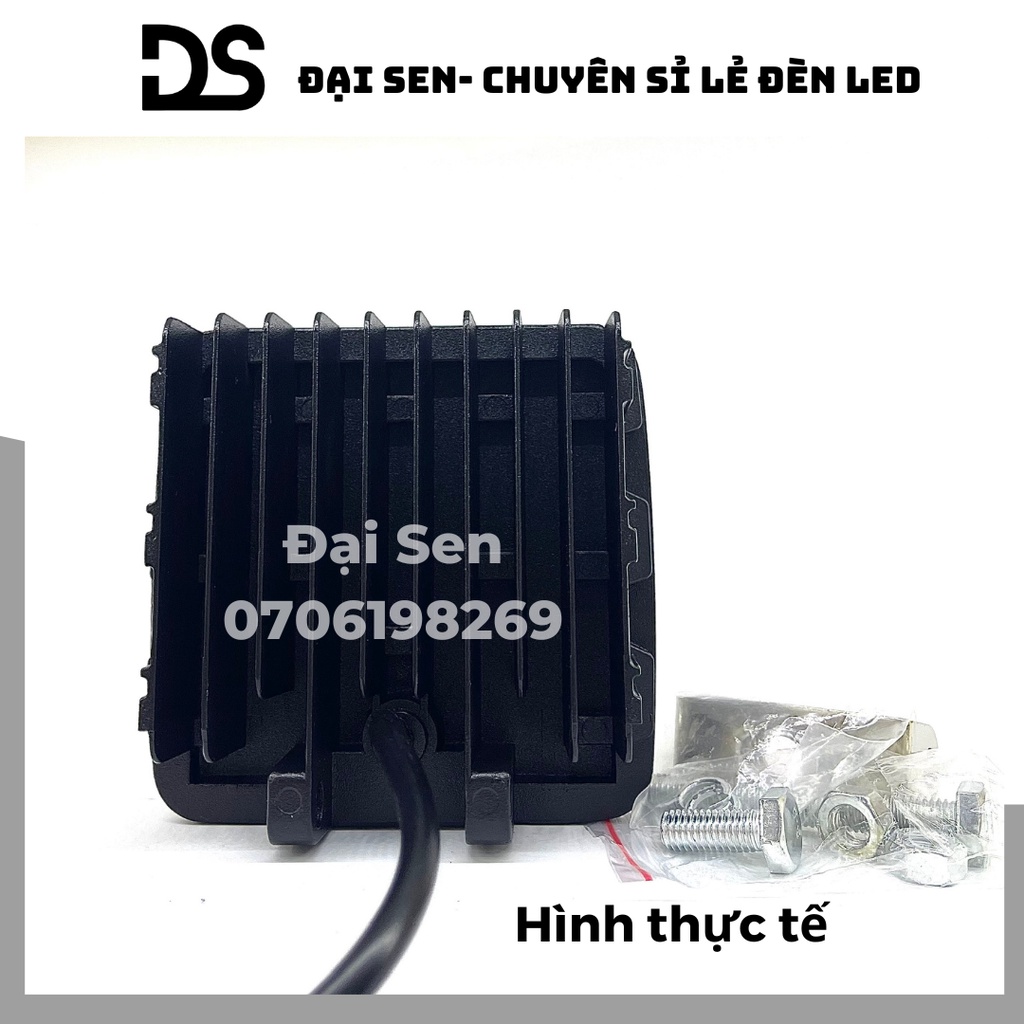 Đèn pha Led work light siêu sáng vuông 231W 10-30V 4 inch  lắp cho ô tô, xe tải, tàu thuyền, ban công