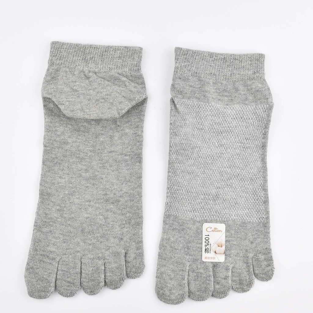 Langsha Cotton Five Toe Lưới Vớ ống ngắn mùa xuân và mùa hè Phần mỏng Vớ Phụ nữ Chống trượt Thể thao Năm ngón tay