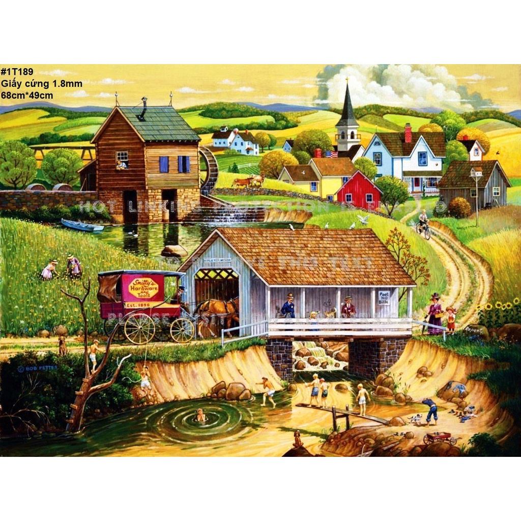Tranh ghép hình cuộc sống vùng quê 1000 mảnh- đồ chơi xếp hình jigsaw puzzle