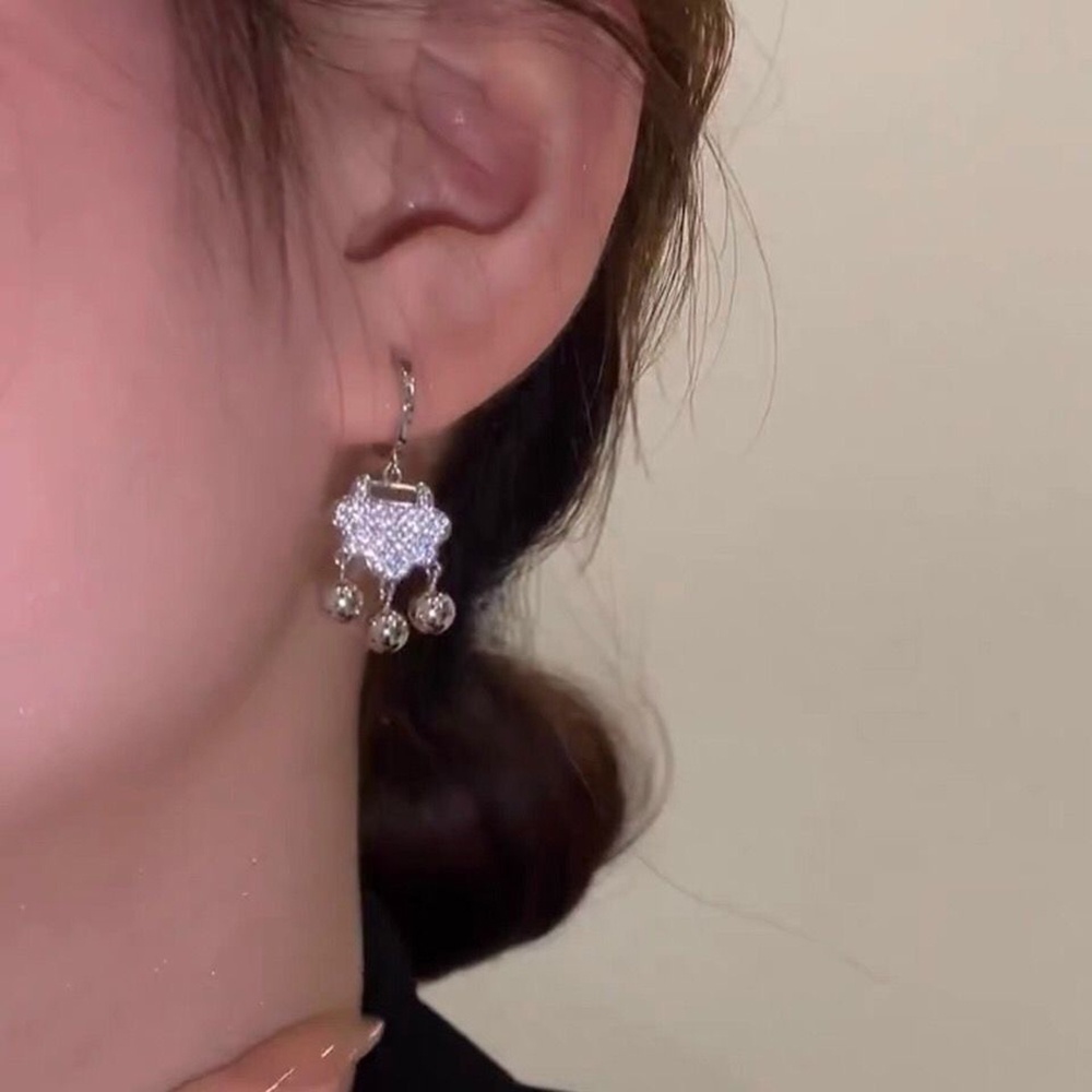 Khuyên Tai Dáng Dài Khóa Bình An Hòa Bình An Trung Quốc Đơn Giản Thời Trang Cho Nữ