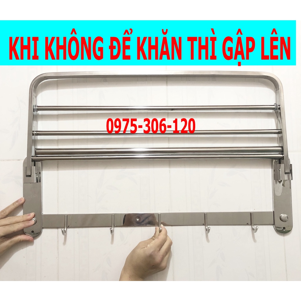 [GẬP LÊN GẬP XUỐNG ĐƯỢC] Thanh Treo Khăn Tắm ĐA NĂNG 100% INOX 304 trong nhà tắm MKT8 MÁNG KHĂN BÓNG