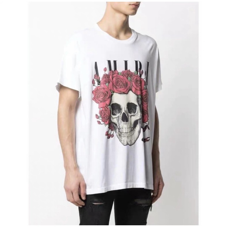 Km Áo thun Amiri Skeleton hoa hồng • Nam nữ đều mặc được hàng hít hót sỉ ib
