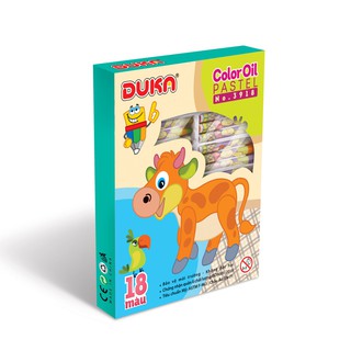Bút Sáp Dầu 18 Màu Duka No.3318 Hộp Nhựa