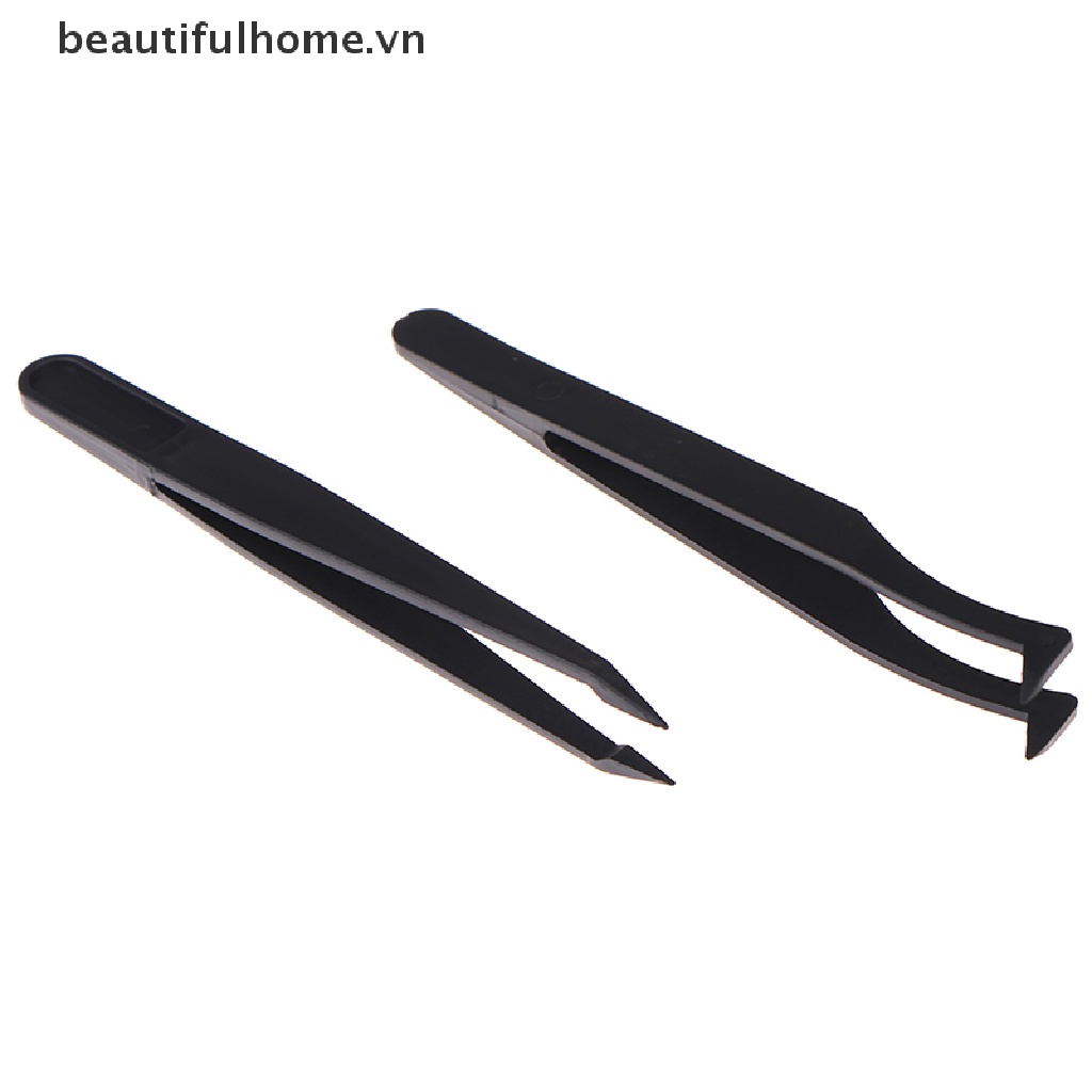 (Hàng Mới Về) Nhíp Gắp Đá Trang Trí Đa Năng Đầu Cong / Thẳng Bằng Nhựa Dễ Sử Dụng