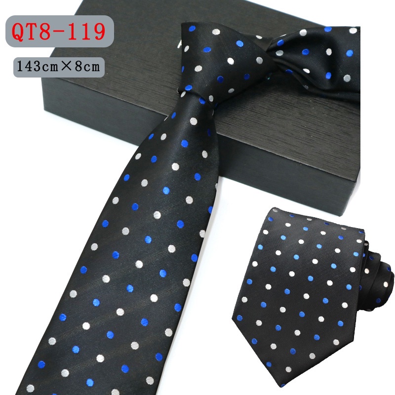 Cà Vạt 8CM Họa Tiết Sọc Caro / Chấm Bi Phong Cách Cổ Điển Thời Trang Công Sở Cho Nam