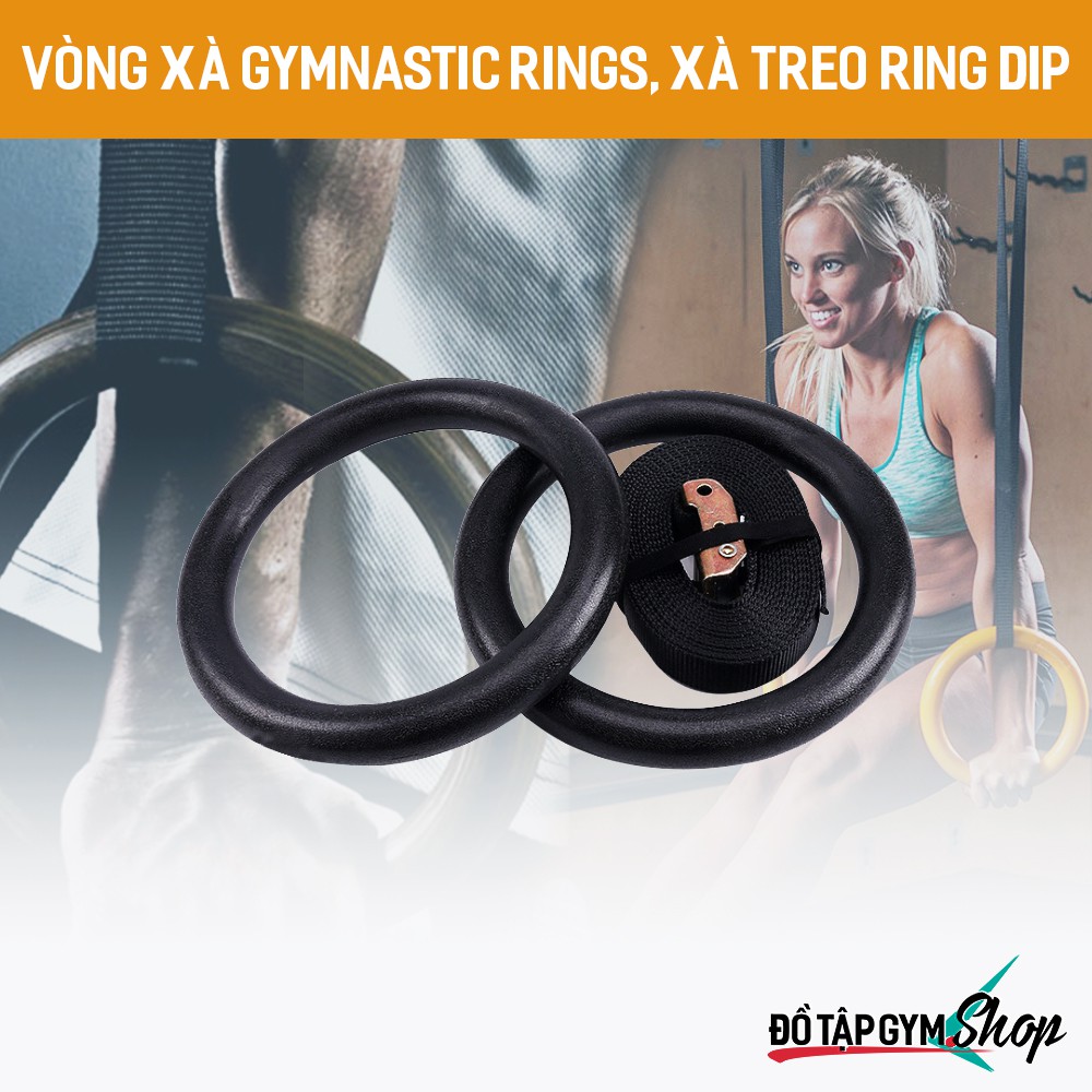 Vòng xà Gymnastic Rings, Bộ vòng xà treo Ring Dip - Vòng treo thể dục dụng cụ, Tập GYM