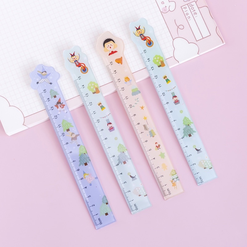Thước kẻ học sinh hình cute - Thước kẻ nhựa