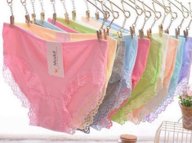 🆘Quần lót cotton viền ren 017🆘
