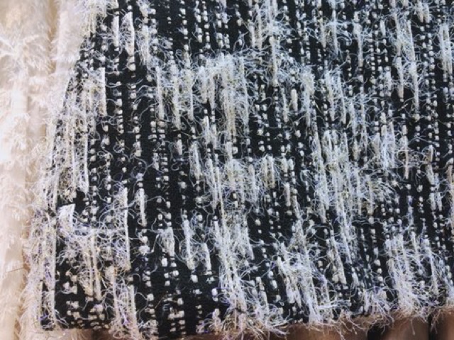 Set áo ren chân váy dạ cc