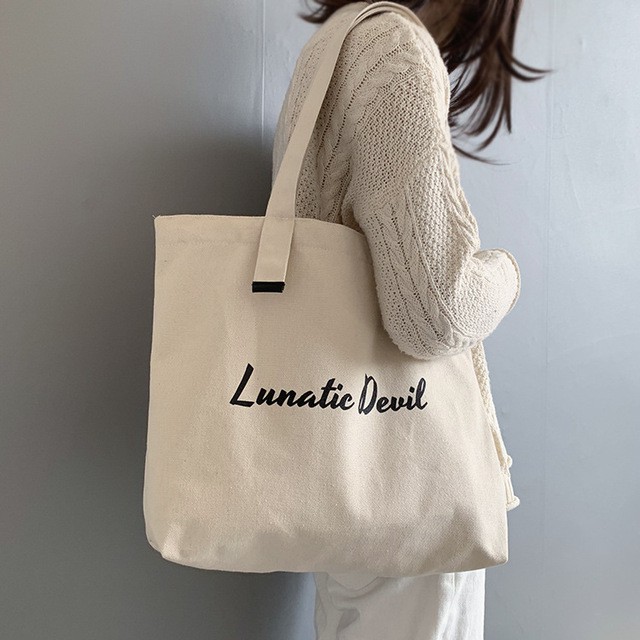 Túi Tote Vải To Canvas YOLA shop Có Khóa Kéo Cỡ Lớn Đựng Laptop A4 , Đeo Vai Đi Học Đi Chơi Du Lịch TUIV.005