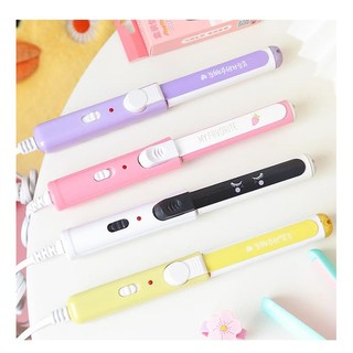 Máy uốn tóc mini, máy làm xoăn tóc cute, máy làm tóc xoăn cute tiện dụng, gọn, nhẹ có hộp đựng