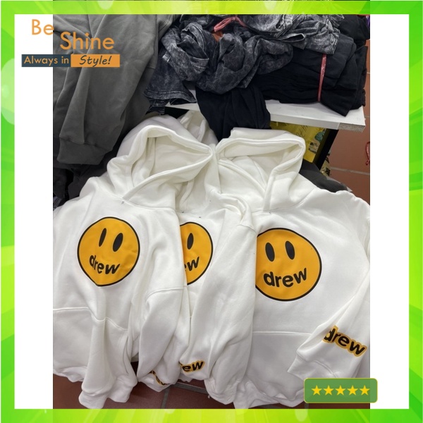 Áo nỉ Hoodie Drew house mặt cười , áo nỉ bông dài tay unisex nam nữ form rộng - Beshine Store