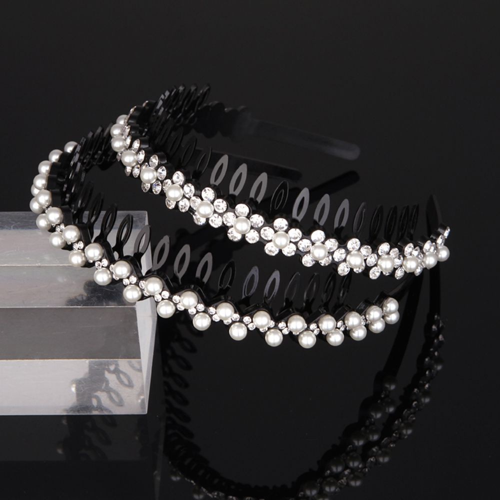 Băng đô cài tóc đính hoa ngọc trai giả chống trượt phong cách Hàn Quốc dễ thương cho nữ BACK2LIFE