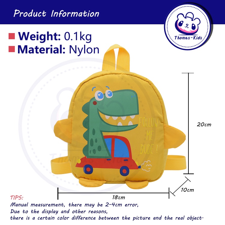 Ba Lô Mini Hình Khủng Long Hoạt Hình Dễ Thương Cho Bé Mẫu Giáo