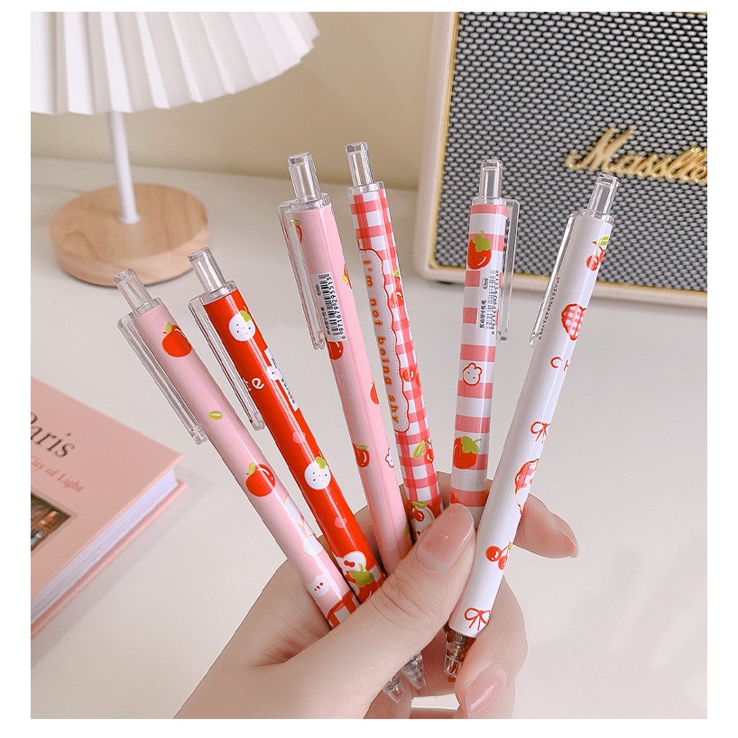 Bút bi bấm họa tiết hoạt hình ngòi 0.5mm- bút gel dễ thương cute