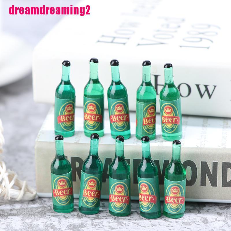 Set 10 Chai Rượu Mini Tỉ Lệ 1 / 12 Trang Trí Nhà Búp Bê