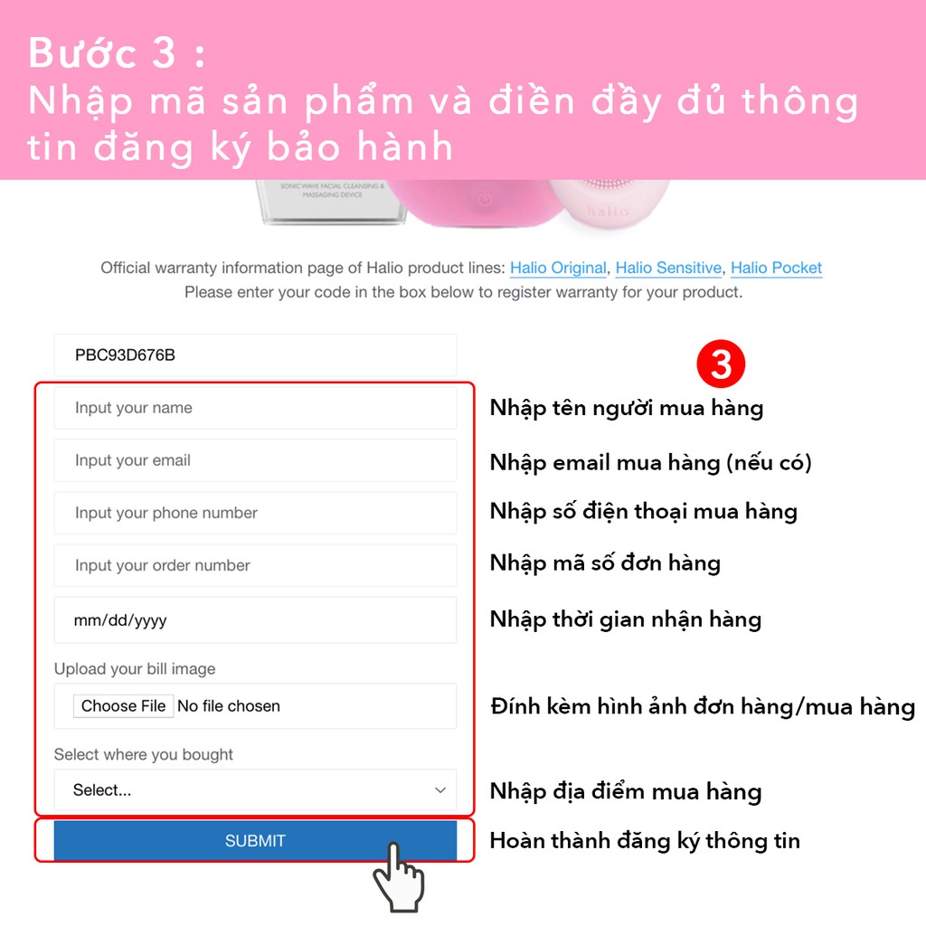 Máy Đẩy Tinh Chất Halio Ion Hot &amp; Cool Beauty Device Nâng Cơ Mặt Coral