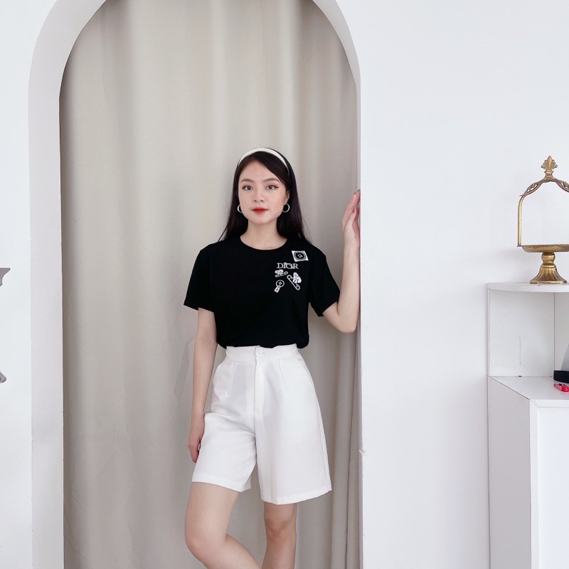 Quần shorts nữ  trơn  thời trang công sở 6SIX closet