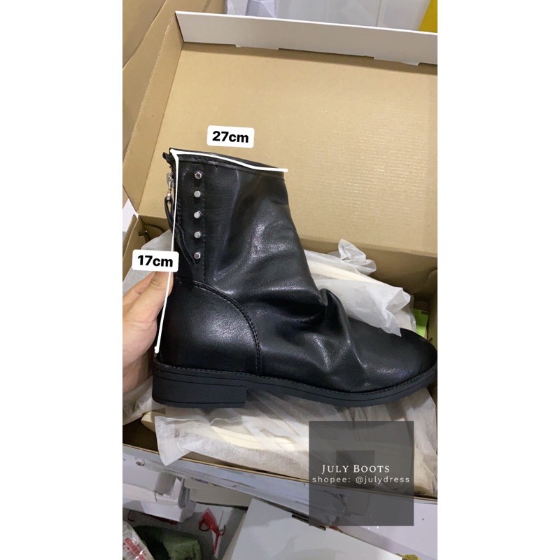 BOOTS NHĂN ĐẾ THẤP ĐEN TRẮNG - BỐT NHĂN HÀNG LOẠI ĐẸP y hình xuất xưởng | BigBuy360 - bigbuy360.vn