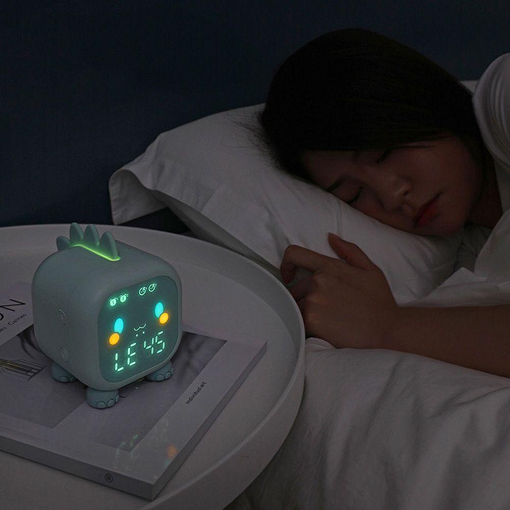 Đồng Hồ Báo Thức Tích Hợp Đèn Ngủ Sạc USB Tiện Dụng Cho Bé