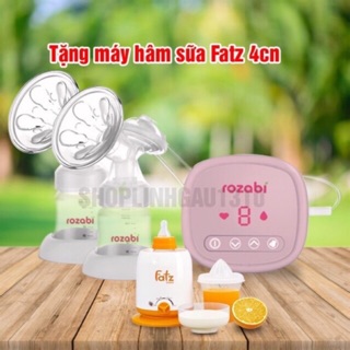 Combo Máy hút sữa điện đôi Rozabi Compact và máy hâm sữa 4 chức năng Fatzbaby FB3002