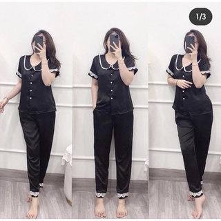 Set kẻ đen ren