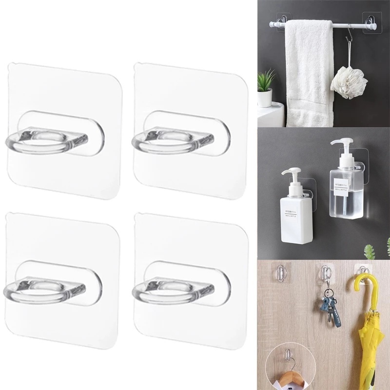 Móc Treo Đồ Dán Tường Đa Năng Hình Tròn Không Cần Đục Lỗ Cho Nhà Bếp / Phòng Tắm