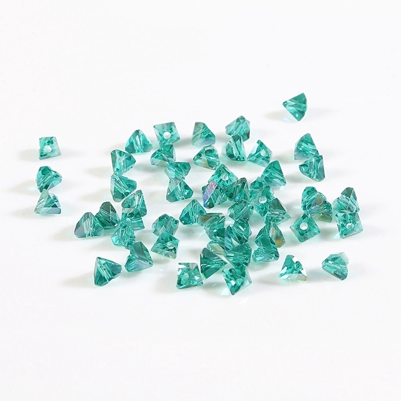 Bộ 20 hạt làm đồ trang sức màu trơn thời trang 5x6mm DIY