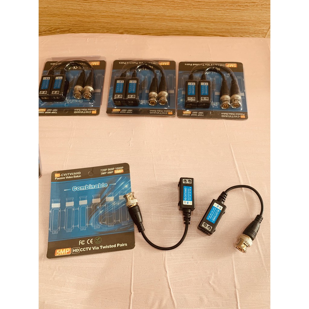 Video Balun UTP 5MP- 1080p hỗ camera AHD/CVI/TVI khoảng cách lên tới 600m