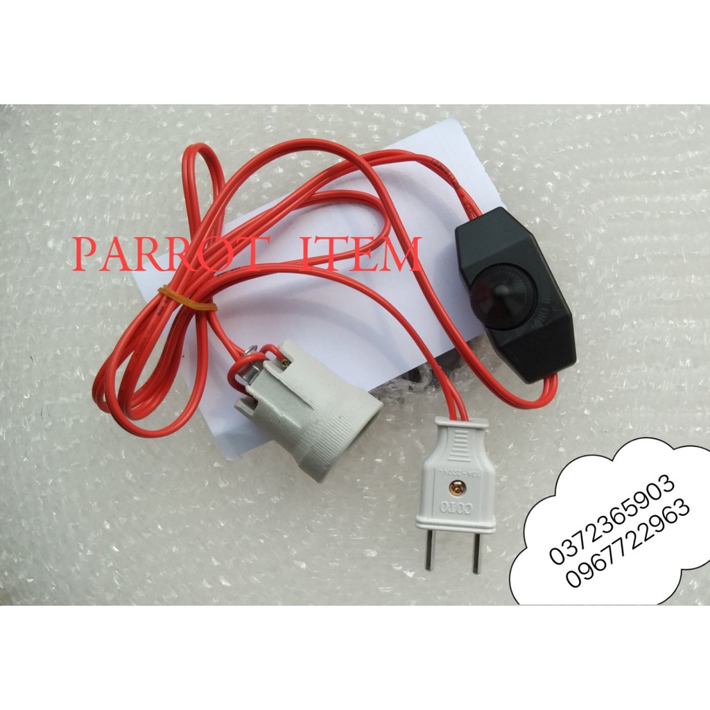 1 BỘ DÂY CÓ ĐIỀU CHỈNH ĐƯỢC ÁNH SÁNG, NHIỆT ĐỘ  CHO CHIM,VẸT,YẾN PHỤNG