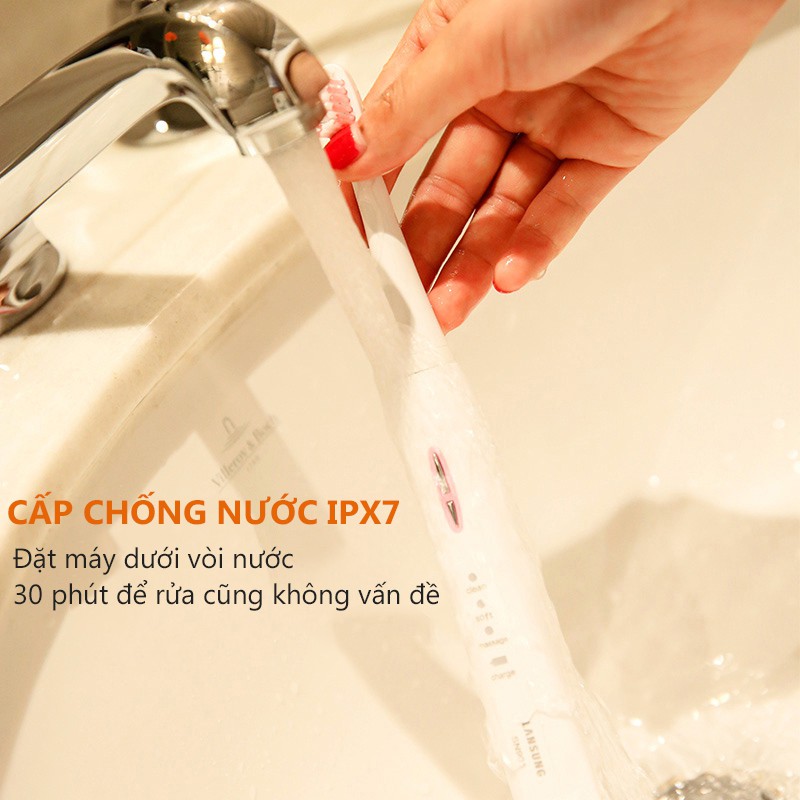 FU15PI/FU15BL Bàn chải răng điện chống nước bàn chải răng điện đa chức năng lông mềm mại tặng 3 đầu bàn chải vinhthuan.