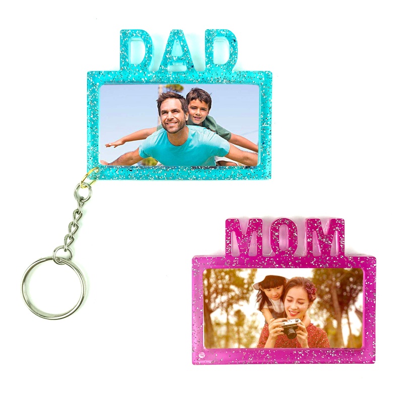 Khuôn Silicone Làm Móc Khóa Nhựa Resin Pha Lê UV Ngày Của Cha