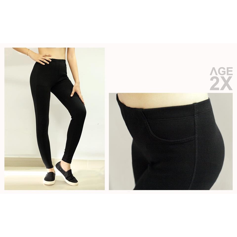 QUẦN LEGGING ĐEN LƯNG LIÊN AGE2X