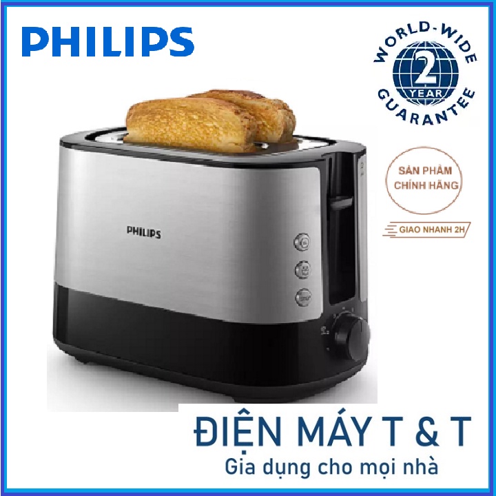 [Mã ELHADEV giảm 4% đơn 300K] Máy nướng bánh mì Philips HD2637, Hàng phân phối chính hãng