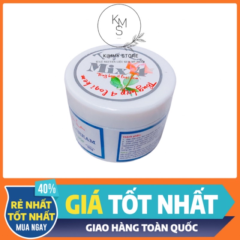 lẻ hộp 100g kem bông hồng mix4 tuyết lan mới ( kem mix 4 )