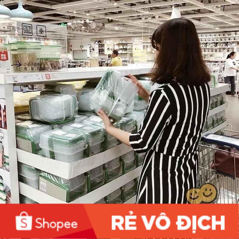 SET HỘP NHỰA ĐỰNG THỨC ĂN IKEA 17 MÓN 💖FREESHIP💖 Giảm 5K Khi Nhập Mã [JAZINO ĐỒ GIA DỤNG ]