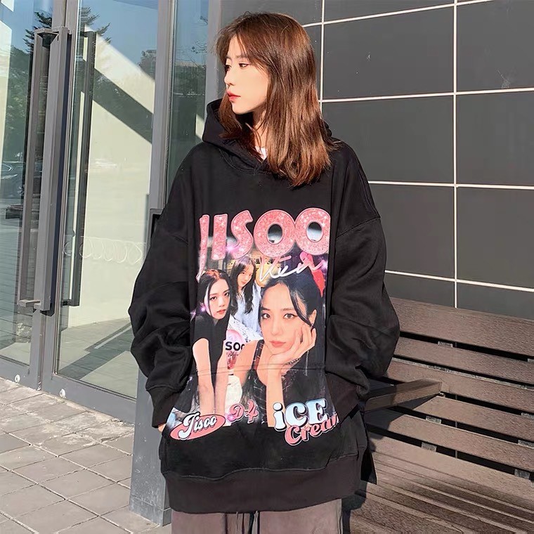 <M-2XL> ÁO HOODIE FORM RỘNG HÌNH JISOO BLACKPINK SIÊU XINH - ORDER 10 NGÀY | BigBuy360 - bigbuy360.vn