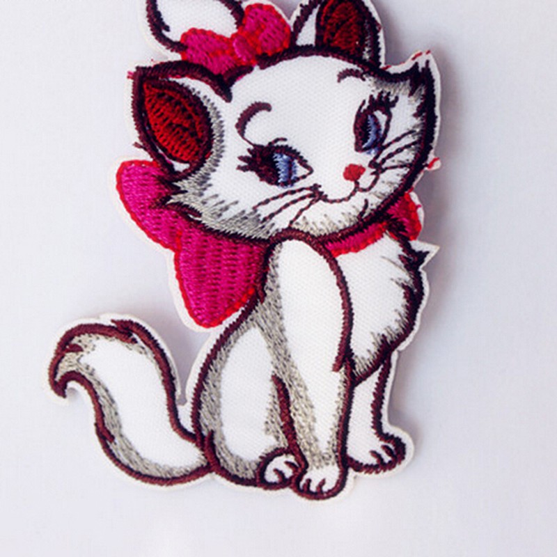 Sticker Ủi Thêu Hình Mèo Dễ Thương