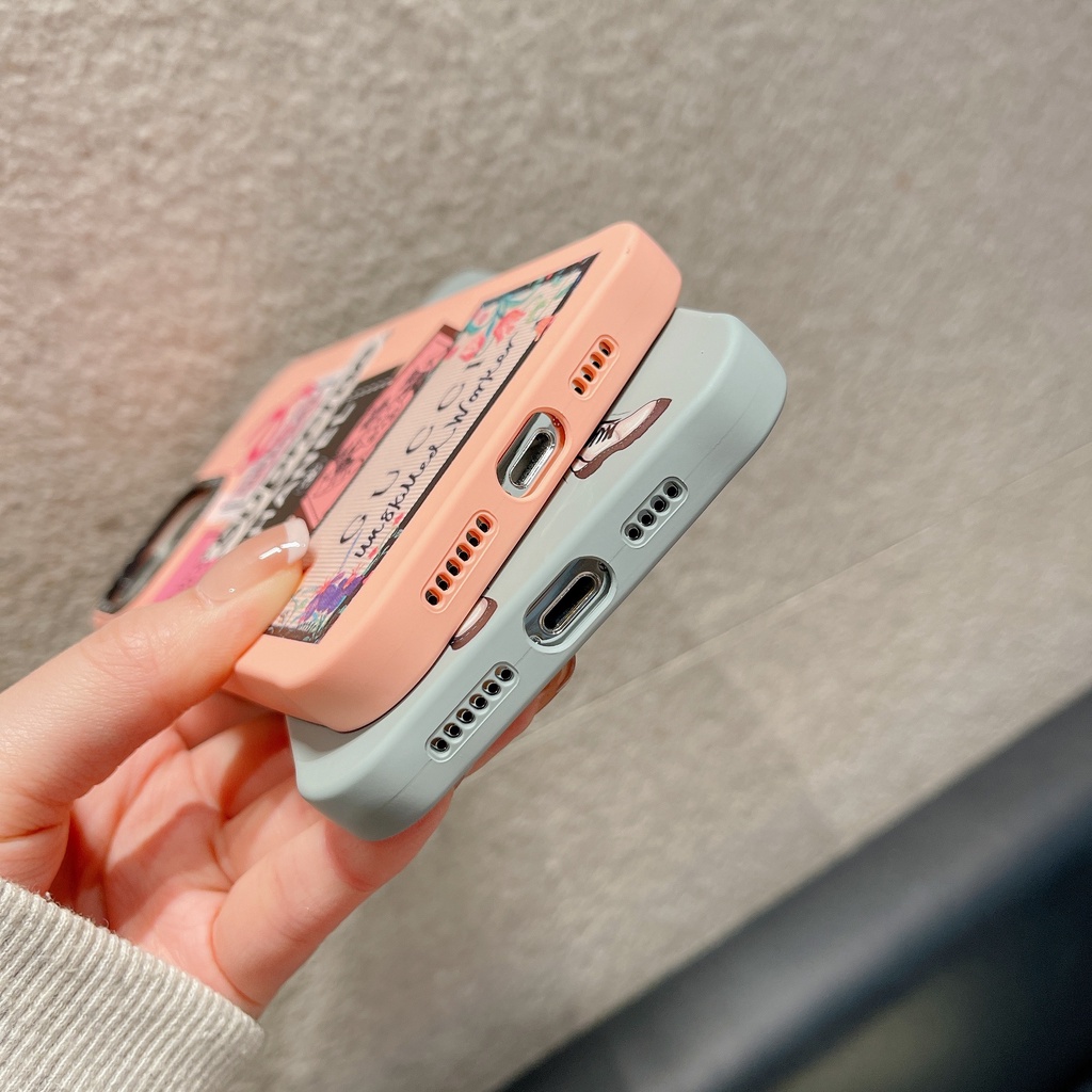 Ốp Điện Thoại Mềm Hình Cô Gái Dễ Thương Cho iPhone13Pro iP12Pro XR iPhone11 12Promax 13Promax 11 12 13