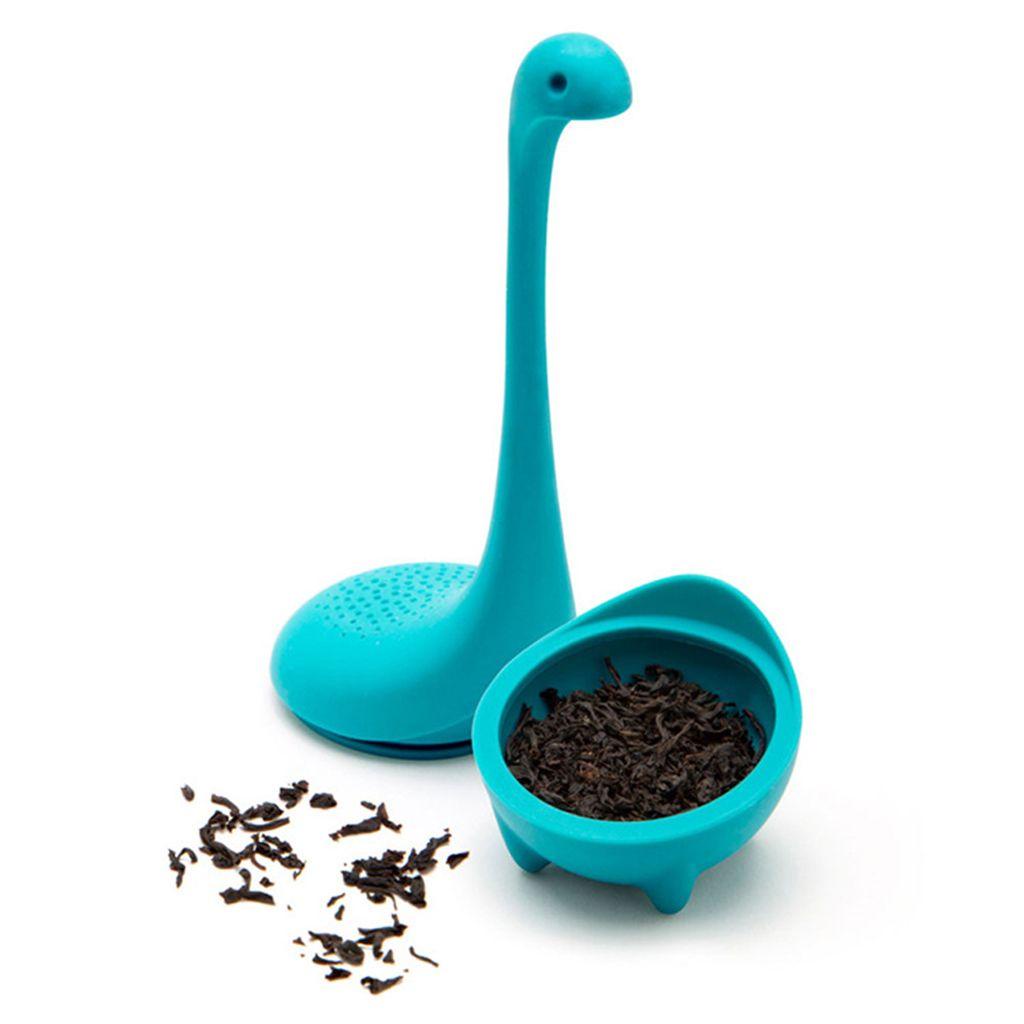 Dalton dinosaur tea infuser heat-resistant cute long handle food-grade silicone drinkware brew tea tool dụng cụ lọc trà