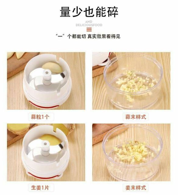 DỤNG CỤ XAY TỎI ỚT Mini Food Chopper  THỰC PHẨM BẰNG TAY🥕🥜🥬🧄