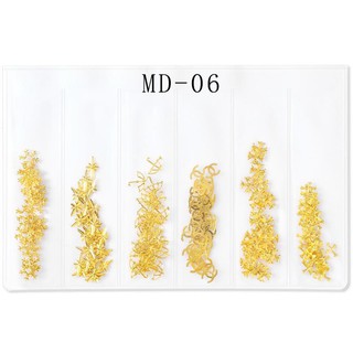 CHAM mạ vàng trang trí móng xinh (  dạng túi -6 ngăn  mã 001-008)