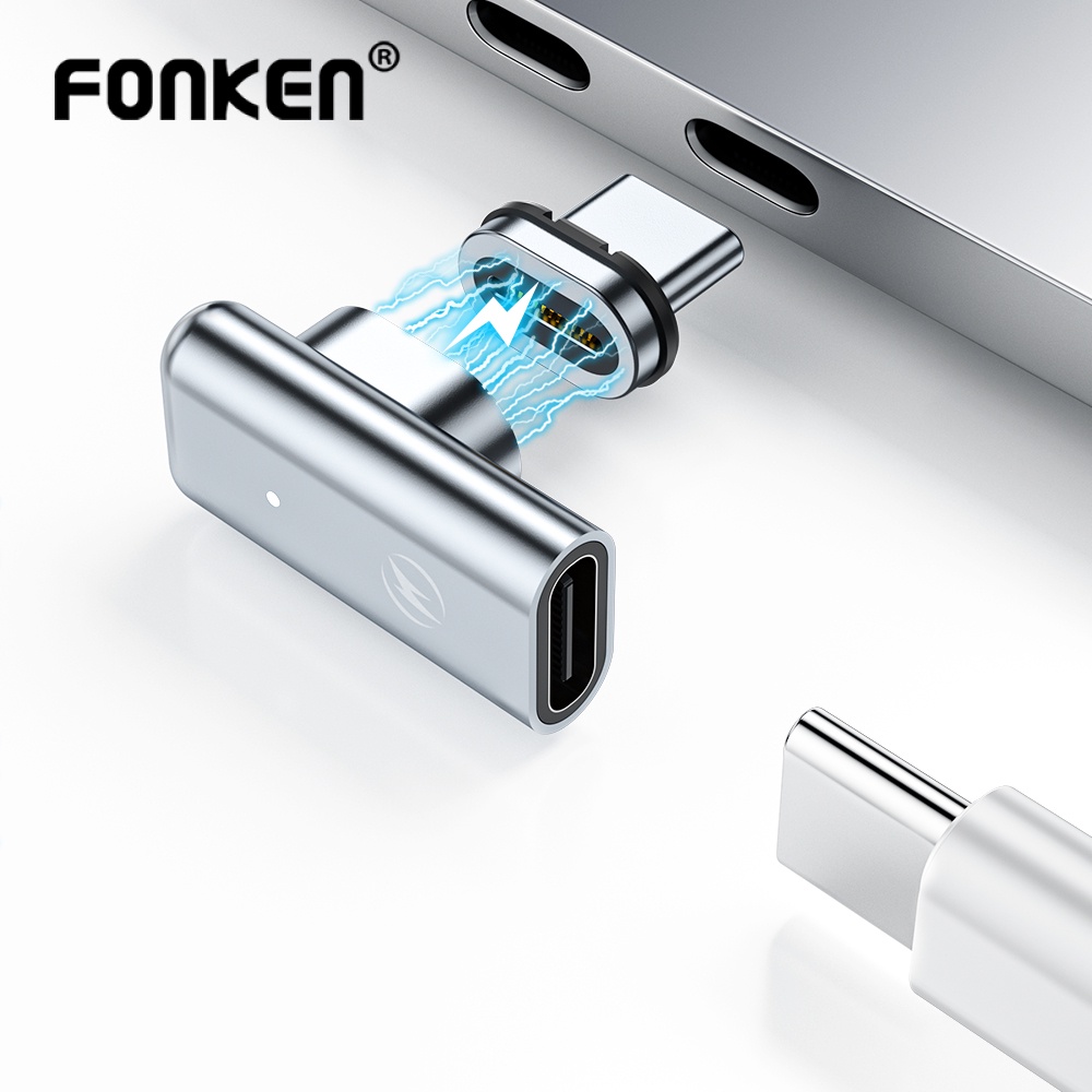 Bộ chuyển đổi dữ liệu Fonken 24 pin Type-C từ tính 40Gbs cổng USB C PD 100W 8K HD cho MacBook (có bán lẻ)