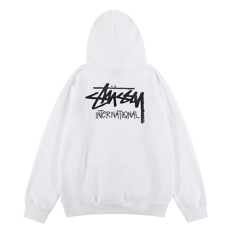 Thời trang stussy nam và nữ áo thun cotton giản dị in cổ điển áo khoác nỉ hoodies áo chui đầu unisex