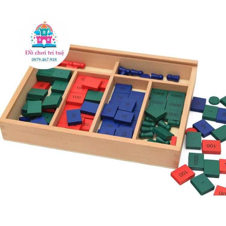 Giáo cụ Montessori - Trò chơi với các tem số ( Stamp Game )