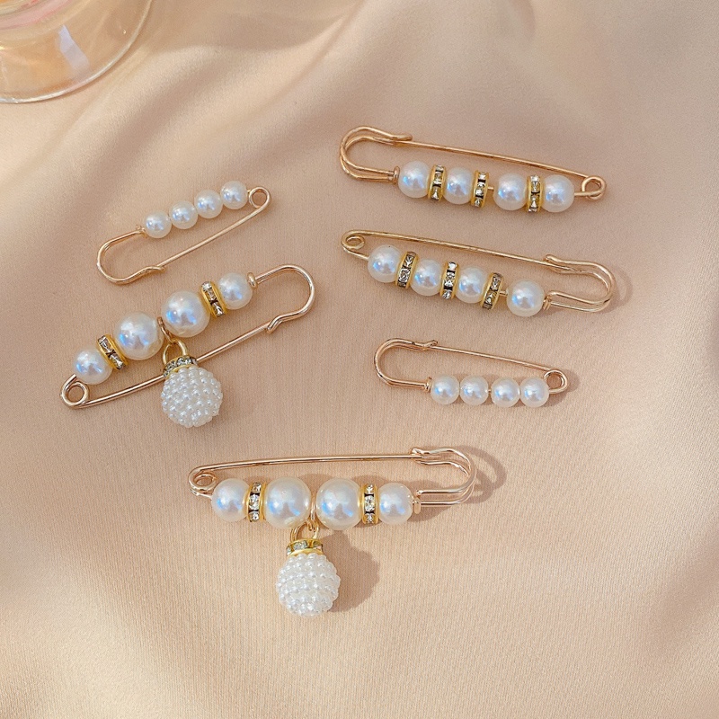 Set Trâm Cài Thắt Eo Lưng Quần Điều Chỉnh Độ Rộng Chất Liệu Ngọc Trai Thời Trang Phong Cách Hàn Quốc Mới