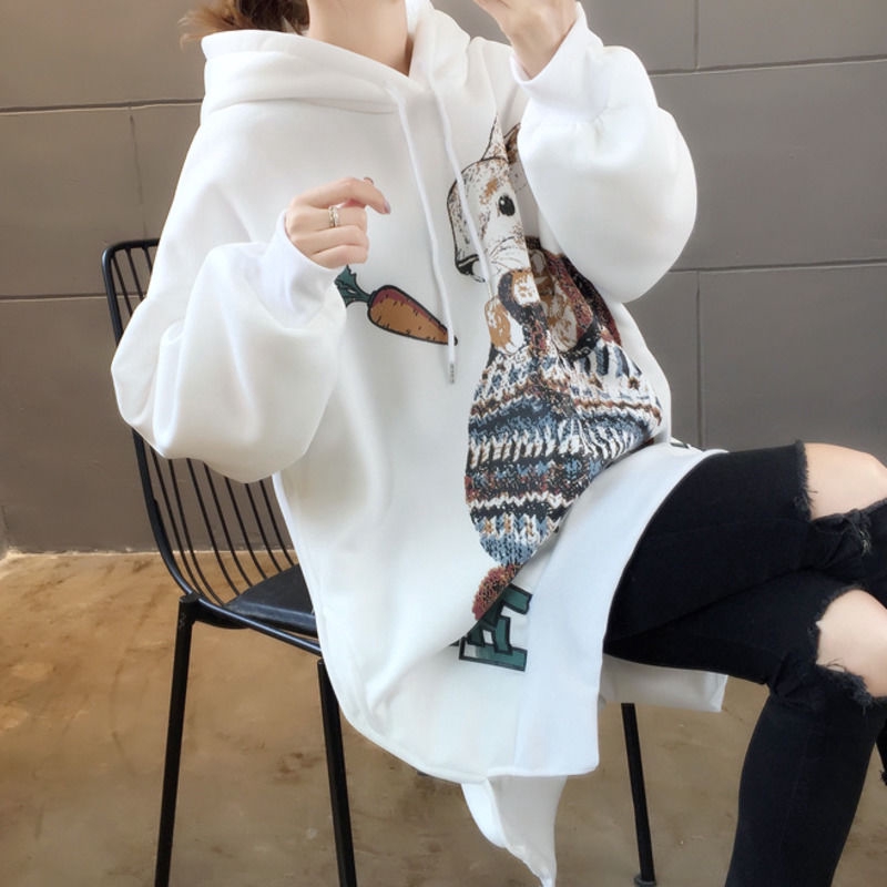 Áo hoodie tay dài in họa tiết hoạt hình xinh xắn | BigBuy360 - bigbuy360.vn