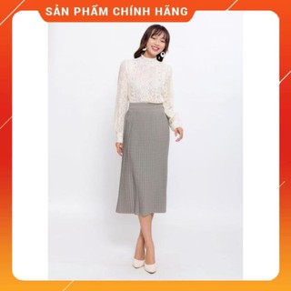 Chân váy xếp ly 💖SIÊU XINH💖 midi sọc kẻ phong cách vintage cho các bạn gái, Chân váy dài chất liệu dày dặn chuẩn form